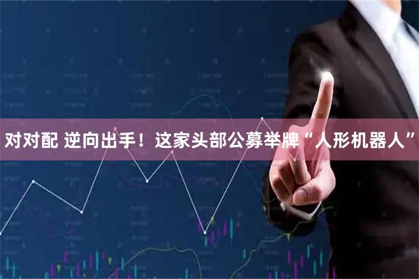 对对配 逆向出手！这家头部公募举牌“人形机器人”