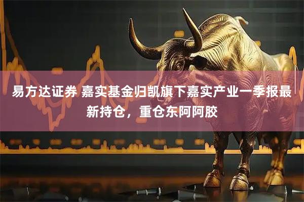 易方达证券 嘉实基金归凯旗下嘉实产业一季报最新持仓，重仓东阿阿胶